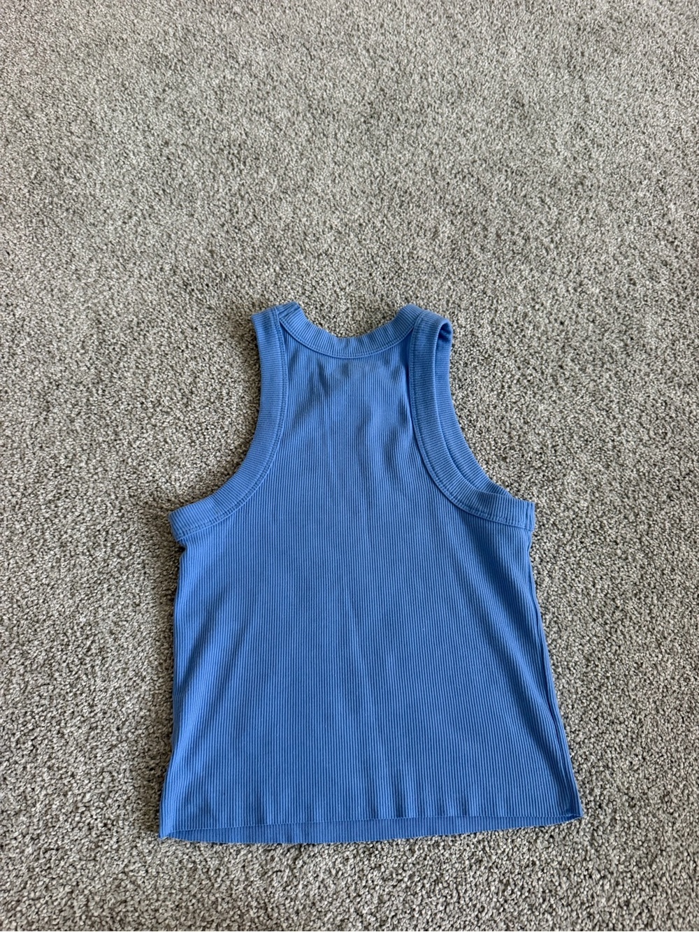 SO Blue Ribbed Tank Top - Picture 2 of 3